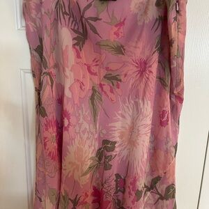 Floral Pink and Green Skirt